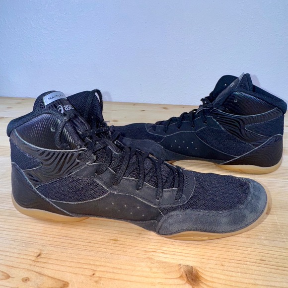 ASICS‎ Matflex 6 Wrestling Shoes Men\'s 10.5 Black White Gum Sole Boxing Training main image 7